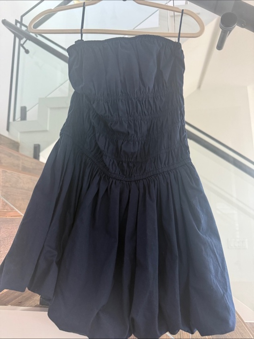 Strapless Navy Bubble Dress with short